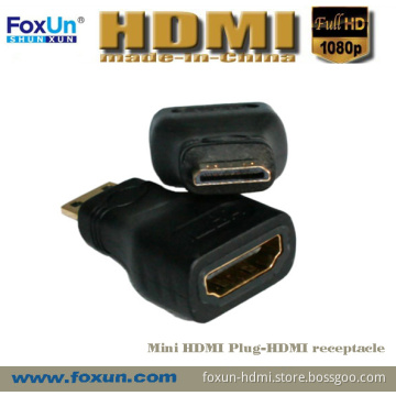 Mini HDMI Plug-HDMI Receptacle